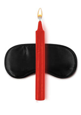 Whipsmart Japanese Bondage Rope Set with Drip Candles & Mask (4 Piece) - Black